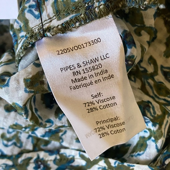 Veronica Beard floral olive green midi sized skirt size 4 - Picture 10 of 15